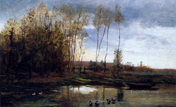 impressionism landscape Painting - R Barbizon Impressionism landscape Charles Francois Daubigny